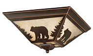 Bozeman 3-Light Flush Mount in Burnished Bronze