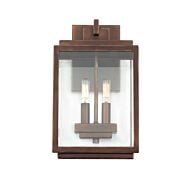 Kalco Chester Outdoor 2 Light 14 Inch Outdoor Wall Light in Copper Patina