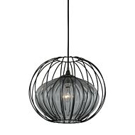 Kalco Emilia 12 Inch Outdoor Hanging Light in Chemical Stainless Steel