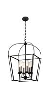 Sutter 6-Light Outdoor Pendant in Smooth Matte Black