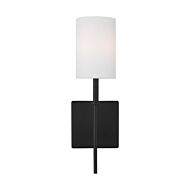 Foxdale 1-Light Bathroom Vanity Light in Midnight Black