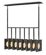 Hinkley Ludlow 8-Light Linear Chandelier In Brushed Graphite