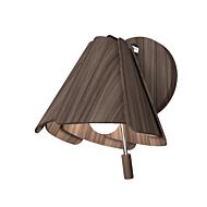 Fuchsia 1-Light Wall Lamp in American Walnut