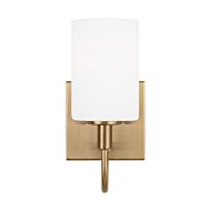 Oak Moore 1-Light Bathroom Vanity Light in Satin Brass