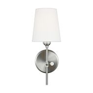 Baker 1-Light Bathroom Vanity Light Sconce in Brushed Nickel