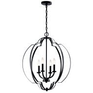 Kichler Voleta 4 Light 22 Inch Quatrefoil Pendant Light in Black