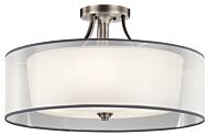 Lacey 5-Light Semi-Flush Mount in Antique Pewter