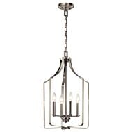 Kichler Morrigan 4 Light Traditional Chandelier in Brushed Nickel