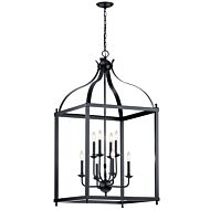 Larkin 8-Light Foyer Pendant in Black