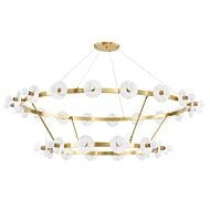 Austen 30-Light Chandelier in Aged Brass