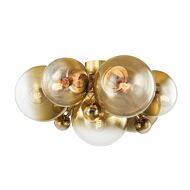 Kyoto 7-Light Flush Mount Ceiling Light in Vintage Polished Brass