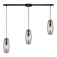 Menlow Park 3-Light Pendant in Oiled Bronze