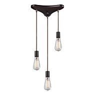 Menlow Park 3-Light Pendant in Oiled Bronze