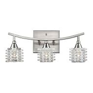 Matrix 3-Light Bathroom Vanity Light in Satin Nickel