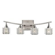 Matrix 4-Light Bathroom Vanity Light in Satin Nickel