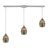 Vines 3-Light Pendant in Satin Nickel