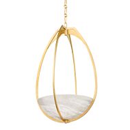 Lloyd 1-Light LED Pendant in Aged Brass