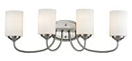 Z-Lite Cardinal 4-Light Bathroom Vanity Light In Brushed Nickel