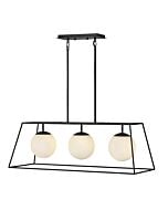 Hinkley Jonas 3-Light Linear Chandelier In Black