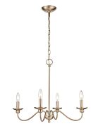 Delvona 4-Light Chandelier in Modern Gold