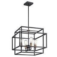 Kichler Taubert 18 Inch 4 Light Pendant in Black