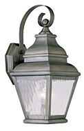 Exeter 1-Light Outdoor Wall Lantern in Vintage Pewter