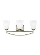 Sea Gull Hanford 3 Light 24 Inch Bathroom Vanity Light in Brushed Nickel