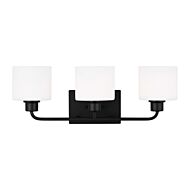 Canfield 3-Light Bathroom Vanity Light in Midnight Black