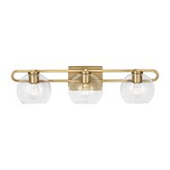 Codyn 3-Light Bathroom Vanity Light in Satin Brass