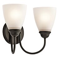 Jolie 2-Light LED Bathroom Vanity Light in Olde Bronze