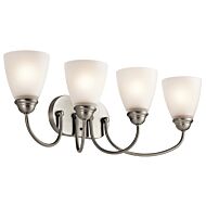 Jolie 4-Light LED Bathroom Vanity Light in Brushed Nickel