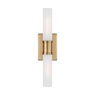 Keaton 2-Light Bathroom Vanity Light in Satin Brass