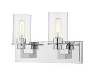 Z-Lite Savannah 2-Light Bathroom Vanity Light In Chrome