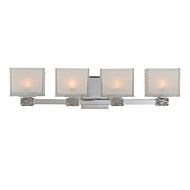 Hudson Valley Hartsdale 4 Light 26 Inch Bathroom Vanity Light in Polished Nickel