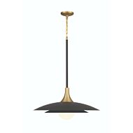 Welsh 1-Light LED Pendant in Black