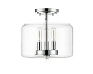 Asheville 3-Light Semi-Flush Mount in Chrome