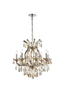 Maria Theresa 9-Light Chandelier in Golden Teak