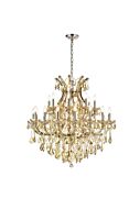 Maria Theresa 24-Light Chandelier in Golden Teak