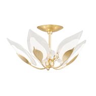 Blossom 5-Light Semi-Flush Mount in Gold Leaf