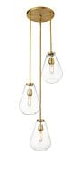 Z-Lite Ayra 3-Light Pendant Light In Olde Brass