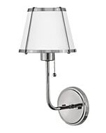 Clarke 1-Light Sconce in Polished Nickel