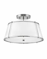 Hinkley Clarke 2-Light Semi-Flush Ceiling Light In Polished Nickel