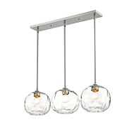 Z-Lite Chloe 3-Light Linear Pendant Light In Brushed Nickel