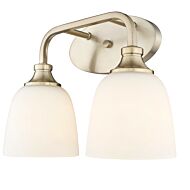 Alberta 2-Light Vanity in Modern Gold