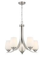 Minka Lavery Shyloh 5 Light Chandelier in Brushed Nickel