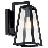 Delison 1-Light Outdoor Wall Mount in Black