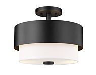 Counterpoint 2-Light Semi Flush in Matte Black