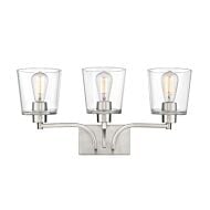 Evalon 3-Light Vanity in Brushed Nickel