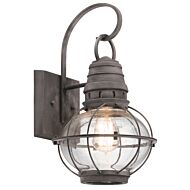 Kichler Bridge Point Outdoor Wall Lantern in Weathered Zinc