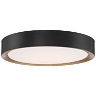 Malaga 1-Light LED Flush Mount in Matte Black